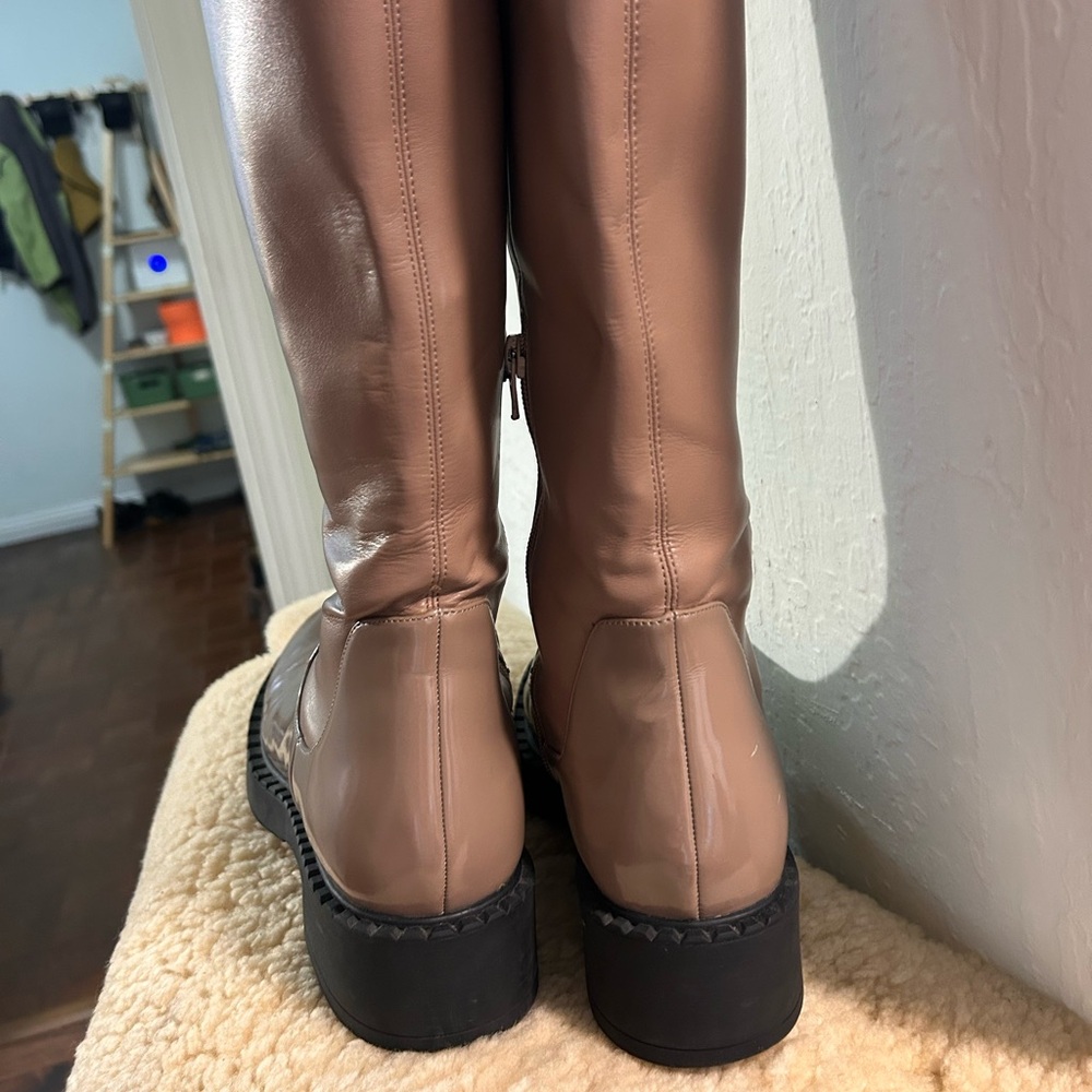 Jeffrey Campbell Taupe Brown Knee-High Women's Boots - Picture 6 of 8